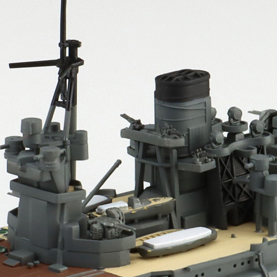 1/700 ウォーターライン 戦艦陸奥 見本 煙突周辺