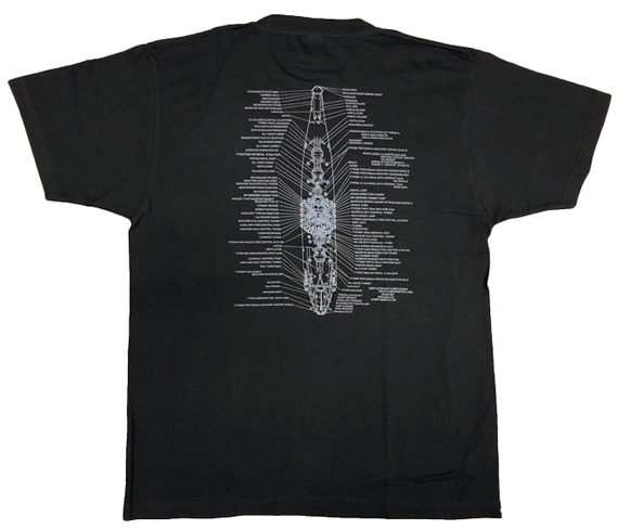 Tシャツ戦艦大和（TOP VIEW） 前面